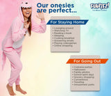 Funziez! Slim Fit Adult Onesie - Animal Halloween Costume - Plush Fruit One Piece Cosplay Suit for Women and Men