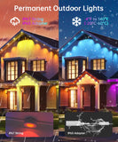 SMAVISTA Smart Permanent Outdoor Lights, 100ft with 72 LED RGB String Lights, IP67 Waterproof Eaves Light with 44 Scene Modes for Easter Christmas Birthday Holiday Party Gift, APP/Voice/Remote Control