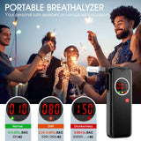 YYBNN Breathalyzer,Portable Breathalyzers for Alcohol with LCD Display,Professional-Grade Accuracy Alcohol Breathalyzer Tester with 10 Mouthpieces for Home or Party Use （Black） (Black)