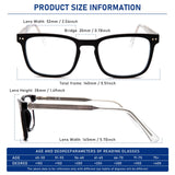 DEHOTRE Progressive Multifocus Reading Glasses No Line Bifocal Blue Light Blocking Readers for Men Metal Spring Hinge Eyeglasses Near Workspace (Black 2.50)