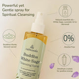Buddha White Sage Spray Protection - Smudge Spray with Water Blessed by Buddhist Monks (1200+ Sprays) | Sage Spray for Cleansing Negative Energy and Protection | Salvia Blanca Para Limpiar (5.6 OZ)