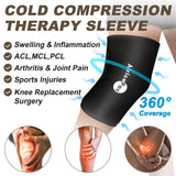 AiricePac Knee Ice Pack Wrap Compression Sleeve for Injuries, Reusable Gel Cold Packs Brace for Elbow, Ankle & Calf - Flexible Cold Wrap Recovery for Meniscus, ACL, MCL Pain Relief