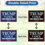 WENWELL Trump Vance 2024 Yard Signs 2-Pack – Double-Sided,Waterproof,UV Resistant,12x18 Inchs with Metal H-Stakes – Donald Trump JD Vavce Campaign Rally Placard Outdoor Lawn Decoration