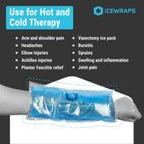 ICEWRAPS 6"x12" Flexible Gel Reusable Ice Packs for Injuries, After Surgery and Pain Relief | Neck, Knee, Hip, Back and Shoulder | Hot Cold Compress Swelling | 2 in a Pack