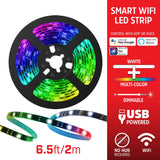 Energizer Smart WiFi Dimmable Multi-Color & Bright White 6.5ft LED Light Strip