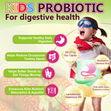 Kids Probiotic - 5 Billion CFUs Probiotics + Prebiotics For Kids Digestive Health, Immune Support & Appetite Booster, Kids Oral Probiotics For Teeth & Gums Health, 75 Strawberry-Flavored Lozenges