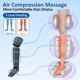 SLOTHMORE Leg Massager for Circulation & Relaxation, Air Compression Calf Feet Thigh Massage, Muscle Pain Relief, Adjustable Wraps for Most Size with 4 Modes 4 Intensities 2 Heat