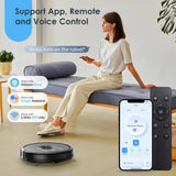 Robot Vacuum and Mop Combo, 3 in 1 Mopping Robotic Vacuum with Schedule, App/Bluetooth/Remote, Max Suction 1600Pa, Self-Charging Robot Vacuum Cleaner, Slim, Ideal for Hard Floor, Pet Hair, Carpet