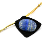 Lapis Lazuli Palm Stone - Pocket Massage Worry Stone for Natural Body Chakra Balancing, Reiki Healing and Crystal Grid
