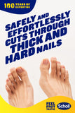 Scholl Nailcare Toenail clippers - Fingernail and Toenail Clippers by Scholl to Safetly Trim Tough or Thick Nails