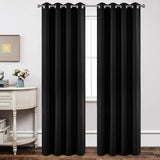 Joydeco Blackout Curtains 120 Inch Length 2 Panels Set, Thermal Insulated Long Curtains& Drapes 2 Burg, Christmas Curtains for Living Room Bedroom Window