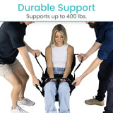 Vive Transfer Sling for Elderly & Disabled - Patient Transfer Lift Assist Device for Wheelchair - Transfer Board Alternative for Stairs, Chairs & Cars - Portable Stair Lift for Seniors & Adults