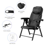 COMFIER Folding Massage Chair Portable, Shiatsu Neck Back Massager with Heat, Foldable Chair Massager for Full Body, Adjustable Backrest Height,Office Home Use, Gifts for Men Women,Black