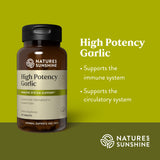 Nature's Sunshine High Potency Garlic, 60 Tablets | Supports the Immune System and Contains a Unique Coating to Help Control the Odor
