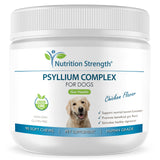 Nutrition Strength Psyllium for Dogs Complex to Promote Your Pet's Gut Health, Stimulate Healthy Digestion, Support Normal Bowel Function, with Psyllium + Inulin, Bromelain & Protease, 90 Soft Chews