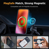 Miracase Magnetic for iPhone 16 Pro Max Case [Compatible with MagSafe] [with 2X Screen Protectors] Military-Grade Protection, Anti-Fingerprint, Slim Fit Phone Case for 16 Pro Max 6.9 inch - Black