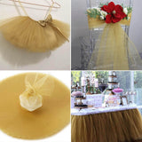 Tulle Fabric Rolls 54 Inch by 40 Yards Tulle Bolt Spool for Wedding Christmas Decorations DIY Tutu Baby Shower Table Skirt Ceiling Decor Birthday Party Craft Supplies（Antique Gold）