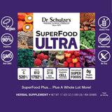 Dr. Schulze's SuperFood Ultra | Organic Super Food Powder | Vitamin B Complex and 520% Vitamin C | May Help Boost Energy & Improve Fitness | Vegan, Non-GMO & Gluten-Free | 17.4 Oz