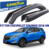 Goodyear Shatterproof in-Channel Window Deflectors for Chevrolet (Chevy) Equinox 2018-2024, Rain Guards, Window Visors for Cars, Vent Deflector, Car Accessories, 4 pcs - GY003489