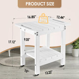 Cuzobro Shower Benches for Inside Shower to Sit On HDPE Shower Seat for Adults Waterproof Shower Chair Bathroom Shower Stool White