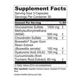 Essential Elements Glucosamine Chondroitin MSM Boswellia Serrata Hyaluronic Acid Supplement Joint Support Antioxidant Supplement for Flexibility - 270 Capsules (3 Pack)