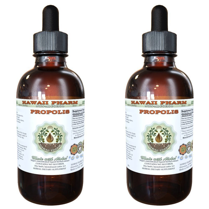 Propolis Alcohol-Free Liquid Extract, Raw Propolis Glycerite 2x4 oz