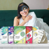 Aroma Stickers Original Blend Edition All in One & Cotton Eye Mask - 100% Natural Essential Oil Scented - Aromatherapy Stickers for Eye Mask -/Relaxing & Sleeping (12 Stickers/pack, Pack of 5)