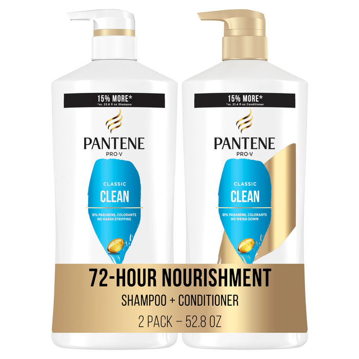 Pantene Shampoo, Conditioner and Hair Treatment Set, Classic Clean