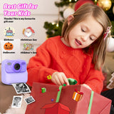 Upgrade Kids Camera Instant Print for Boys and Girls, 1080P HD Dual-Lens Selfie Digital Camera with Print Paper & 32G Card, Christmas Birthday Gifts Toys for Toddler and Teenagers Age 3-16 Years Old