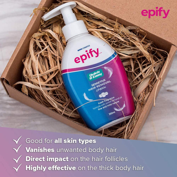 EPIFY Quick & Easy Sensitive Hair Removal Cream NEW