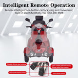 Heavy Duty 4 Wheel Mobility Scooters for Seniors & Adults 500lbs Capacity - Electric Powered Chair - 800W All Terrain Fast Mobility Scooter for Travel w/Long Range Battery Remote Key