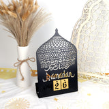 Ramadan Advent Calendar 2024 Metal DIY Countdown Calendars Eid Decorations for Home Ramadan Ornament Kids Black