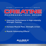 ALLMAX Essentials CREATINE - 1000 g Powder - Improves Performance & Training Intensity - Vegan & Gluten Free - 200 Servings