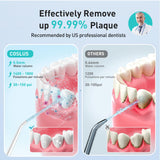 COSLUS Water Dental Flosser Pick for Teeth: 4 Modes Cordless Portable 300ML Larger Tank Water Teeth Cleaner IPX7 Waterproof Oral Irrigator Flossing Cleaning Picks for Home Travel FC5360