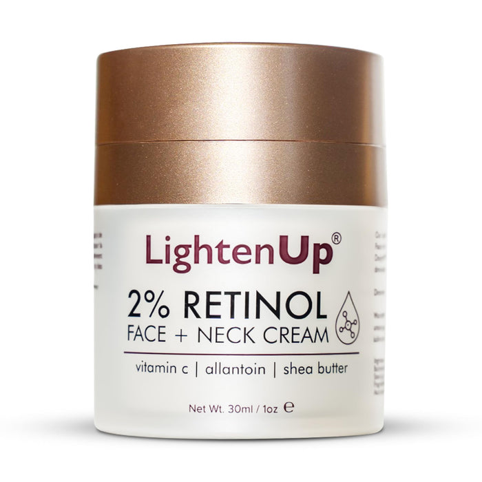 OMIC Lighten-Up Anti Aging 2% Retinol Face & Neck Cream - 1 Fl oz / 30 ml - With Vitamin C, Allantoin & Shea Butter