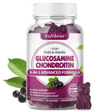 softbear Glucosamine Chondroitin Gummies Sugar Free, Extra Strength Glucosamine Chondroitin MSM with Elderberry & Turmeric Supplement Support Joint & Antioxidant, Elderberry Flavored 120 Count