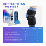 Always Ready Hip Brace for Sciatica Pain Relief with Hot & Cold Gel Pack, SI Belt/Sacroiliac Adjustable Compression Wrap for Groin, Thigh, Leg & Hamstring, Men & Women (M-XXL)