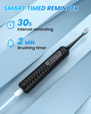 UNINGOPI Electric Toothbrush with Water flosser, 3 in 1 Teeth Cleaning Kit with 7 Modes, Electric Toothbrush and flosser Combofor Adults, Water Flosser Portable for Travel and Home (Black)