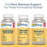 SOLARAY Mega Vitamin B-Stress, Timed-Release Vitamin B Complex with 1000 mg of Vitamin C for Stress, Energy, Red Blood Cell & Immune Support, 60 Day Guarantee, Vegan, 40 Servings, 120 VegCaps