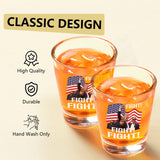 Futtumy 2 OZ 2024 Trump Survived Shot at Election Rally Shot Glasses, Donald Trump Fist Pump Fight Shot Glasses Trump Never Surrender, Trump Shot Bullet Proof Bloody Ear Bleeding Butler PA Shot Glass