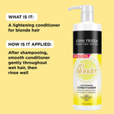 John Frieda Sheer Blonde Go Blonder Hair Conditioner, Gradual Lightening Conditioner for Blonde Hair, with Citrus and Chamomile, featuring our BlondMend Technology, 16 oz