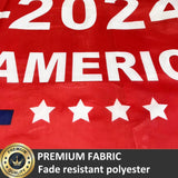 Trump 2024 Flag 3x5 Outdoor Double Sided- Red Take America Back Trump Flags Banner Heavy Duty Durable Polyester 3 Ply with Brass Grommets for Indoor Outdoor