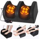 Foot and Calf Massager with Heat, Shiatsu Electric Kneading Foot Massager Machine for Plantar Fasciitis, Pain Relief, Promotes Blood Circulation, Wired Remote(Black)