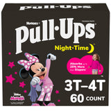 Pull-Ups Girls' Nighttime Potty Training Pants, Training Underwear, 3T-4T (32-40 lbs), 60 Ct