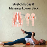 TURQEZRA Piriformis Stretcher Sciatica Pain in Hip & Lower Back - 14 Trigger Points Massage Release Tight Butt, Deep Glute, SI Joint, Pelvic, Sacrum, QL Muscles, Psoas, Latissimus Dorsi