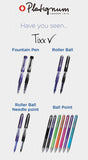 Platignum Tixx Black Gel Ink Roller Ball Pen [Pack of 12] 1500 m Writing Length [Ref: 50458]