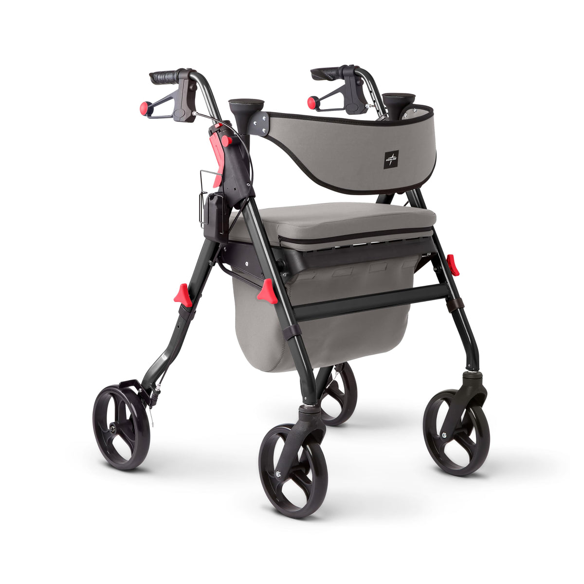 Medline Premium Empower Rollator Walker with Seat, Comfort Handles and