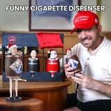 CHOICEDC Trump Funny Cigarette Dispenser, Santa Trump Merchandise Cigarette Case for King Size, Santa Donald Trump Cigarette Holder Case Figurine Statue for Party Home Decor, Trump Gifts for Men Wowen