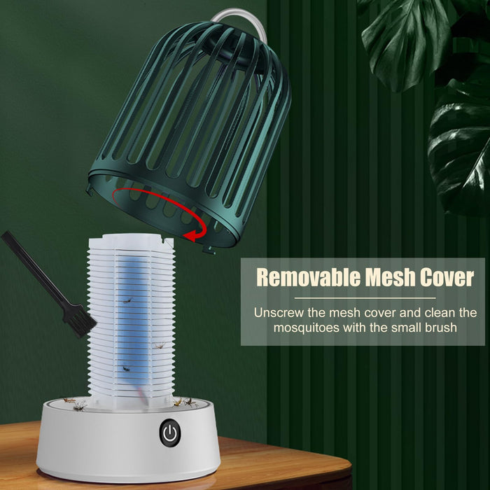 2 in 1 Bug Zapper Indoor Electronic Mosquito Zapper USB Rechargeable Mosquito Trap, Outdoor Fruit Flies Killer Indoor LED Lantern